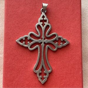 Retired James Avery Large St. Cecilia Cross Pendant